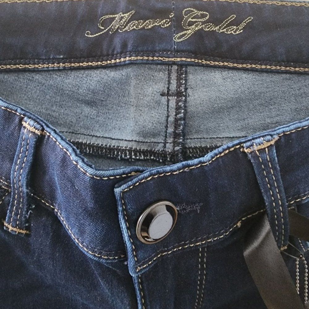 NWT Mavi Gold Molly Mid-Rise Flare Bootcut Jeans in Dark Indigo Wash - Picture 5 of 8
